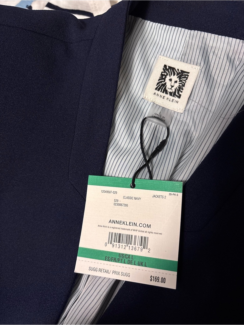❗️Anne Klein Navy Longline Blazer Coat NWT $169! - Picture 9 of 10